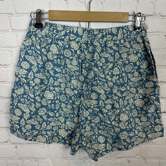 Universal Thread blue floral print pull on linen rayon blend shorts, sz XS, NWT - Picture 6 of 7